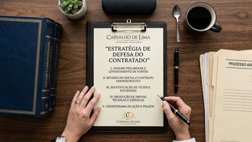 Estratégia de defesa do contratado